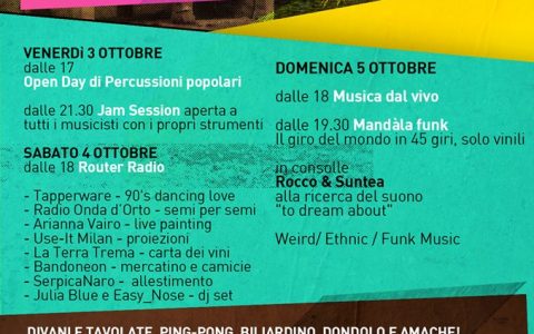 Il primo weekend di ottobre in Cascina